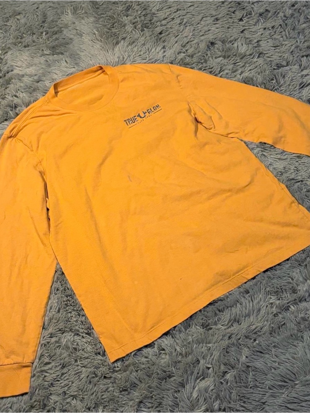 True religion Long Sleeve Crewneck Shirt - Mustard Yellow